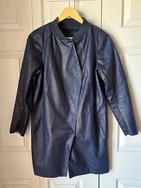 COSTER Copenhagen | Faux Suede Reptile Emboss Trench Coat. 38 Bust. Unique. Art